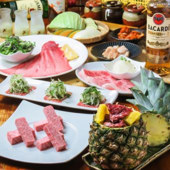 [120 minutes of all-you-can-drink included] Usshishi's new specialty: Celebrity course including tropical hanging tenderloin and two kinds of beef tongue for 6,000 yen (tax included)