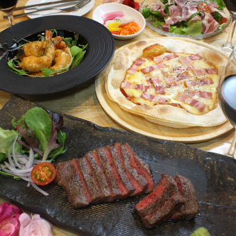 [Very filling!] A "share set" packed with Yoshiyama's popular menu items → 7,700 yen per set