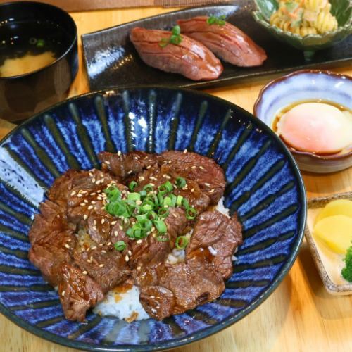 肉寿司＆温玉ハラミ丼ランチ～とろける肉寿司と温玉を贅沢に味わう～