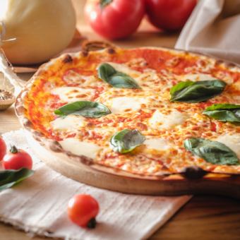 [Weekday Lunch Only] Roman Pizza Share Course <4 dishes total> 1800 yen (tax included)