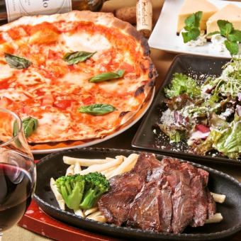 【晚餐】吉田农场罗马披萨套餐（共5种）3,500日元（含税）