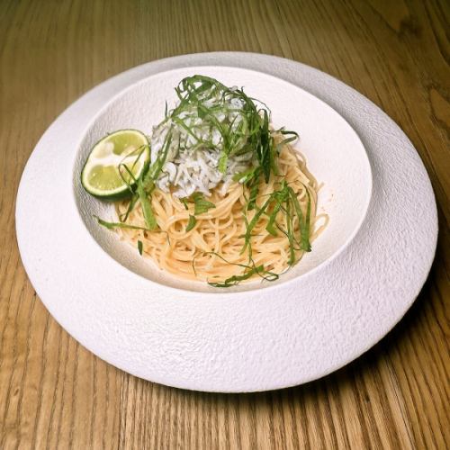 すだち香る、たっぷりしらすの和風冷製パスタ(カッペリーニ)