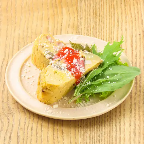 陳年義大利燻肉和地瓜煎蛋餅