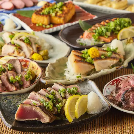 【九十九コース】お刺身二種盛りや当店自慢の蕎麦メニュー付！2.5時間飲み放題9品4500円⇒4000円