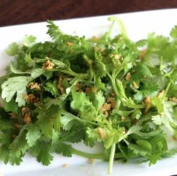 パクチーサクサクにんにくサラダ