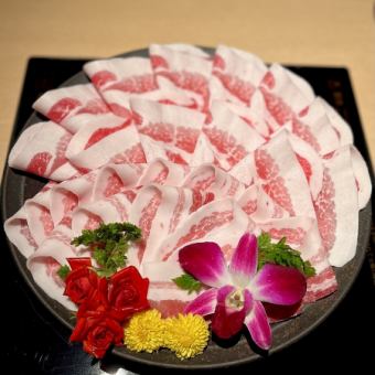[6,200 yen (tax included)] Agu pork course shabu-shabu