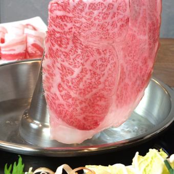 特選和牛・黒豚しゃぶしゃぶコース全10品⇒6900円