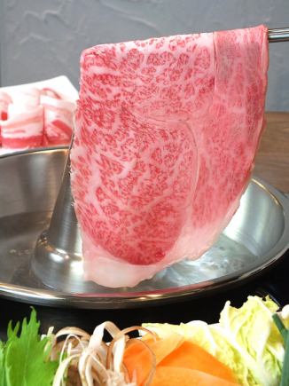 特選和牛・黒豚しゃぶしゃぶコース全10品⇒6900円