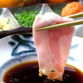 特選鹿児島黒豚しゃぶしゃぶコース全10品⇒4000円