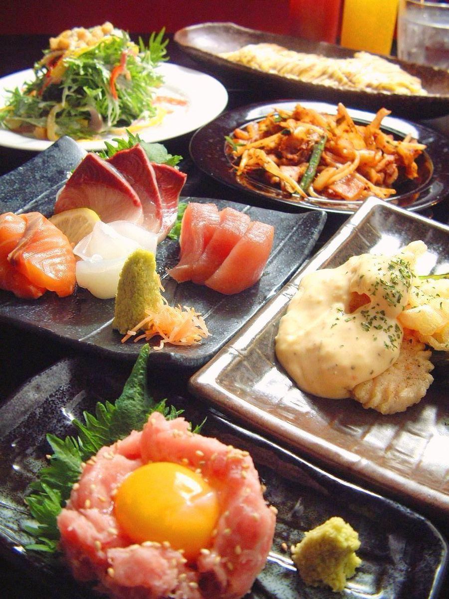 包含无限畅饮★以3,608日元即可享受精致的手工料理和冲绳料理的套餐