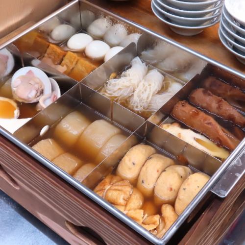 Enjoy local sake with oden