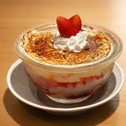 Strawberry Crème Brûlée Shaved Ice