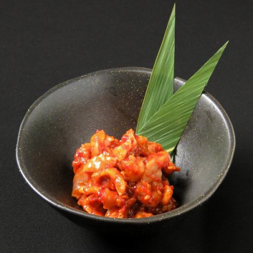 Edamame/Chinese cabbage kimchi/Tako wasabi/Tomato slice/Plum jellyfish