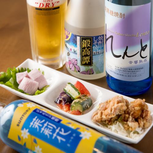 【気軽に楽しめる◎】≪おまかせ3品+アルコール1杯≫せんべろセット1,000円（税込）