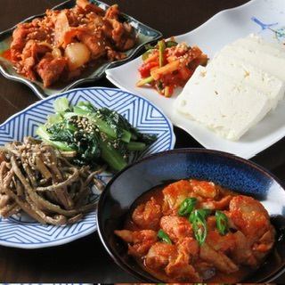 [Banquet seating for 3 hours] 5-dish course including seafood green onion pancake and jyeuk-bokkeum for 3,000 yen (tax included) ◆ 2 people or more