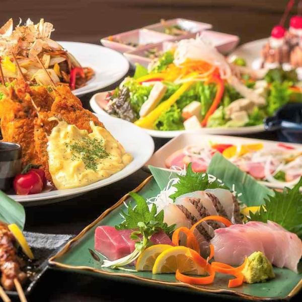 All 9 dishes with 2 hours all-you-can-drink are available from 4,000 yen! There are many other all-you-can-drink courses!