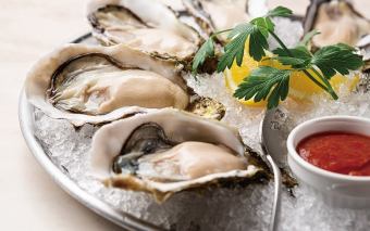 FRESH OYSTERS ON THE HALF SHELL