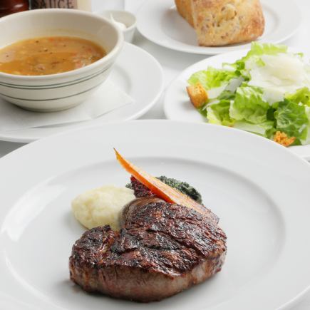 <Lunch> PRIX FIXE MENU Choose from salad, soup, and main dish (3 items in total)