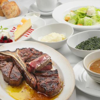 [Private room or entire floor] 10 dishes including T-bone steak + 120 minutes of all-you-can-drink