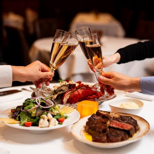 [Private room or entire floor] 2 main dishes, 5 dishes total + 120 minutes of all-you-can-drink