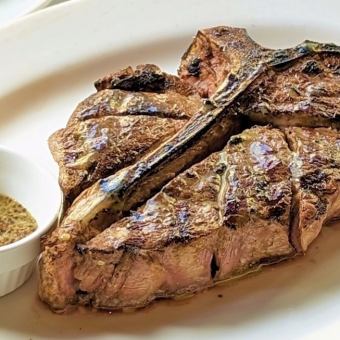 [LUNCH] Select Lunch: Japanese Black Beef Steak or Veal T-Bone Steak + After-meal Drink 6,050 yen