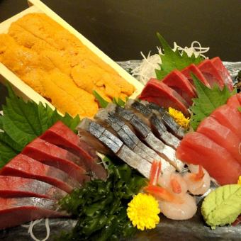 【僅限烹飪】生魚片套餐！7道菜品，其中包括8種豪華生魚片菜餚，5,500日元（含稅）
