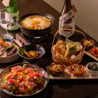 [Perfect for sake lovers' year-end parties] Inari Luxury Course with all-you-can-drink sake (7 dishes total)