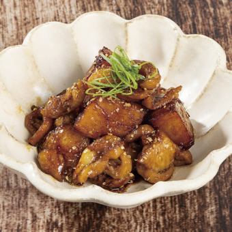 鴨皮とじゃがいもの照り焼き