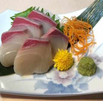 Greater amberjack sashimi