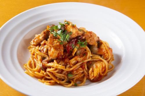 [Tomato] Super delicious chicken and mushroom! Curry-flavored tomato sauce