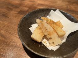 筍の唐揚げ～カラスミ掛け～