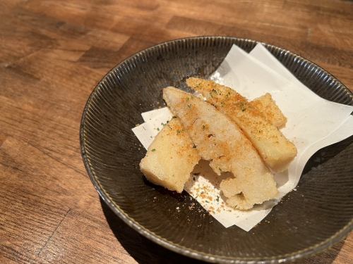 筍の唐揚げ～カラスミ掛け～