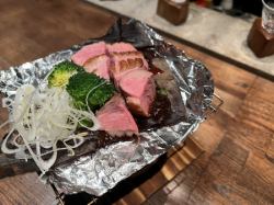 鴨肉の朴葉焼き