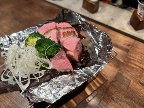 鴨肉の朴葉焼き