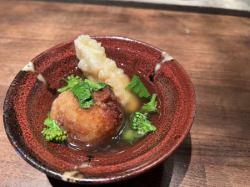 海老レンコン饅頭と筍の揚げ出し(一人前)