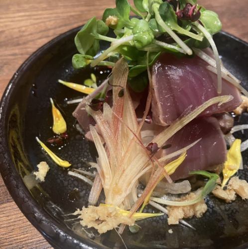 鰹のたたき～鳥取県産柚子香る～