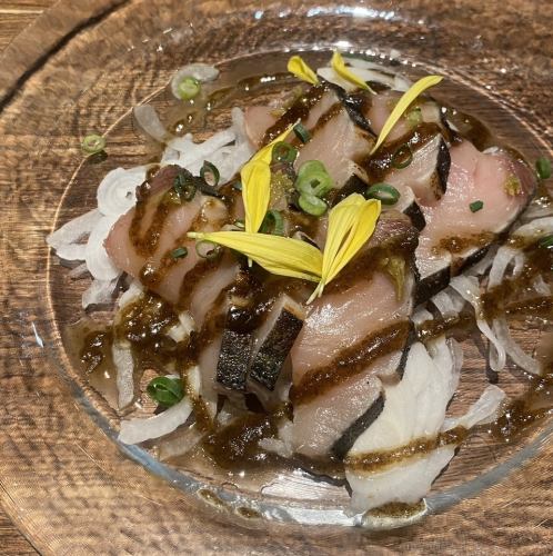 炙り鰆のカルパッチョ～塩昆布と柚子胡椒～