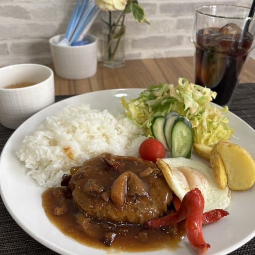 ワンプレート（和風ハンバーグ）