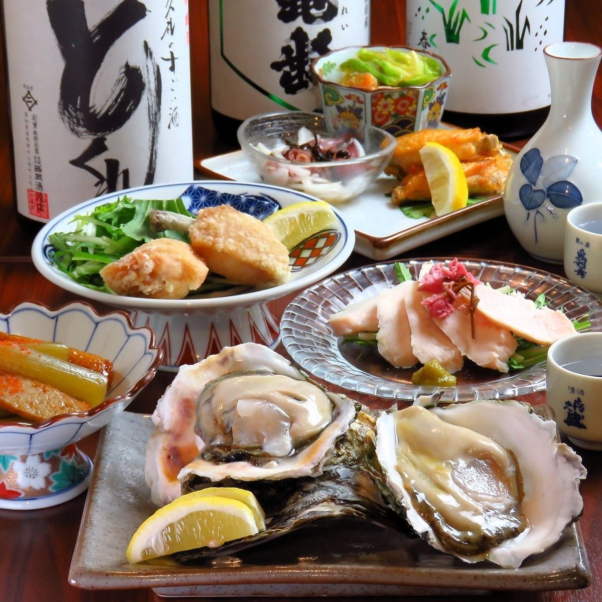 追求美味和安全的牡蛎餐厅～时令牡蛎搭配时令御坂菜和清酒