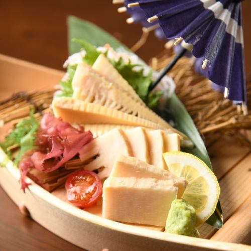 Bamboo shoots (sashimi, grilled or fried)