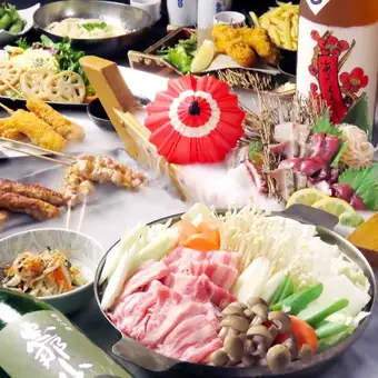 【12月27日至30日 / 火鍋】5000日元(含稅)即可選擇您的火鍋套餐,包含120分鐘暢飲♪