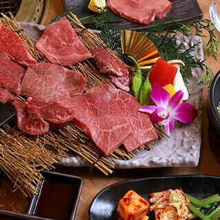 塩タンや上ハラミなど、お店人気メニューを気軽に楽しめる【焼肉Bコース】全6品6600円(税込)