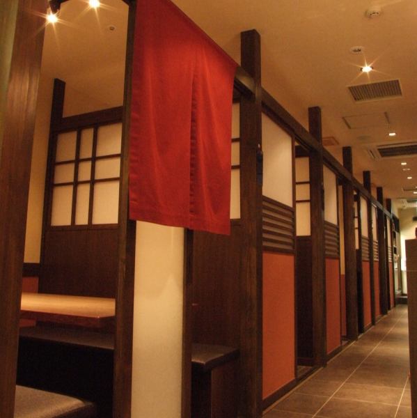 大小個室多数の落ち着く空間♪3名～最大40名までの個室をご用意！