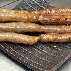 ジビエソーセージの炭火焼き(鹿・猪)　少