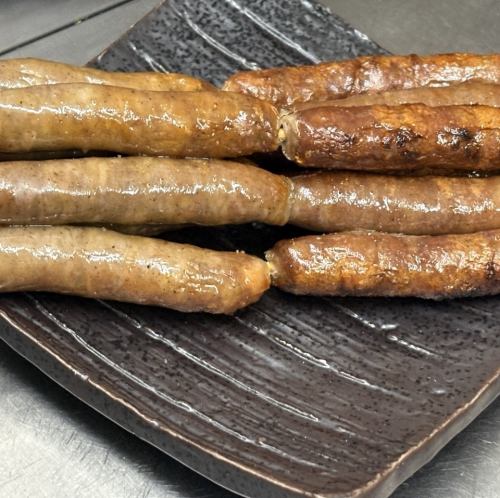 ジビエソーセージの炭火焼き(鹿・猪)　少