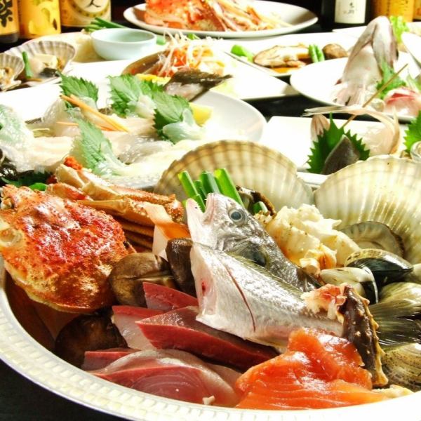 【会社宴会におすすめ】2時間飲み放題付鮮魚堪能コース♪全11品 4500円