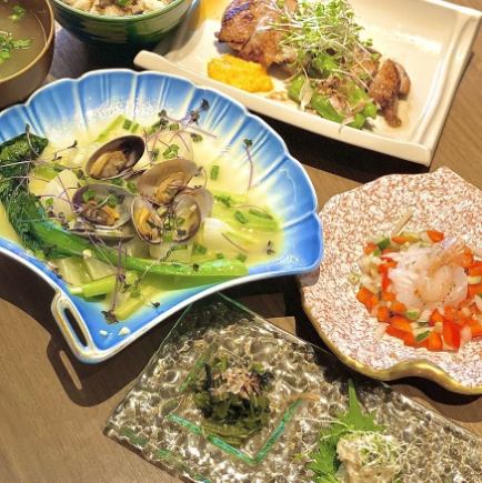みずとりの旬の食材お任せコース(6,050円税込）