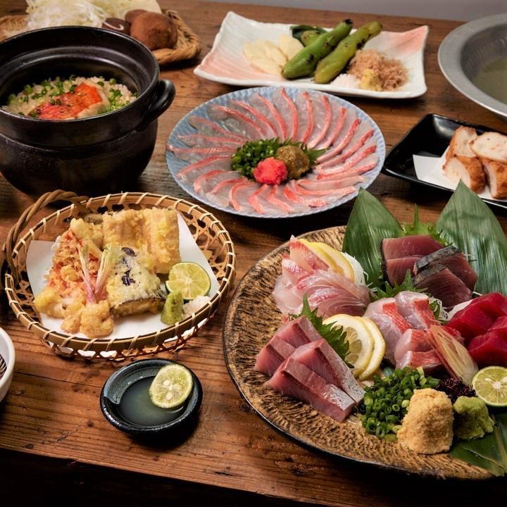 大人気の金目鯛しゃぶしゃぶコースご用意
