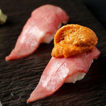 Kuroge Wagyu beef broiled nigiri sushi 1 piece