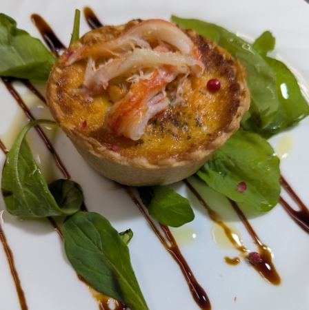 Snow crab quiche